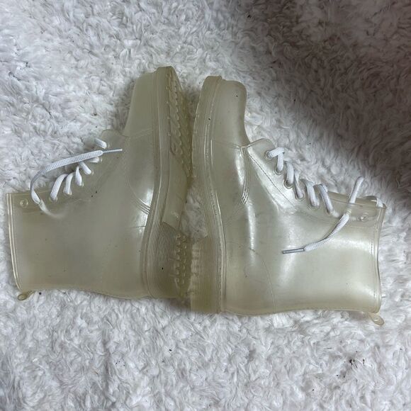 Clear jelly lace up combat rain boots EUR size 39. - Picture 8 of 10